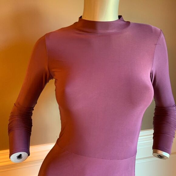 Prettylittlething Bodycon Dress Purple Sz 2 - Picture 2 of 4